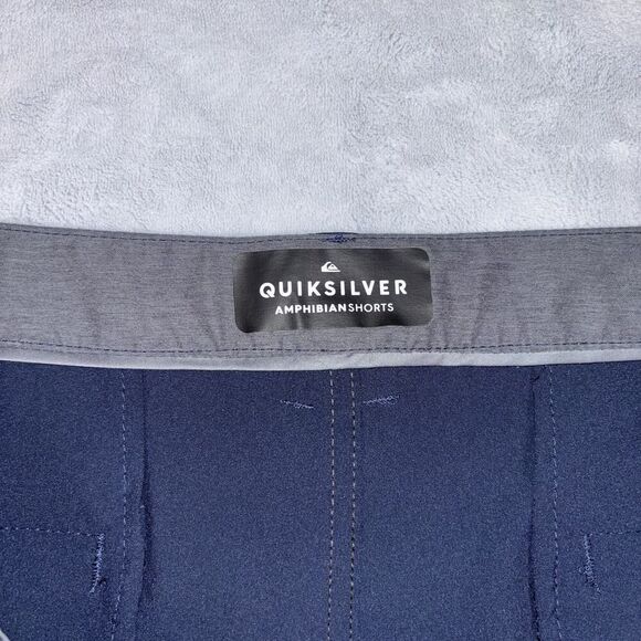 Quiksilver Amphibian Shorts Men’s Sz 44 Navy Blue 4-Way Stretch Dry Flight Water - Picture 2 of 9